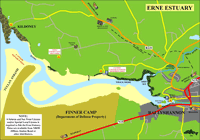 Erne estuary access map