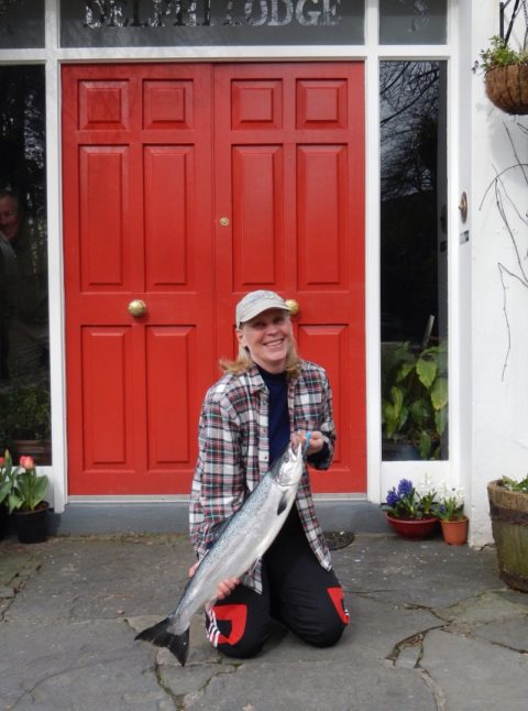 Lisa Engberg with a nice fish of 8lbs