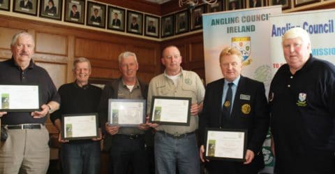 The 2013 Irish Fly Fishing Team Pictured with Martin McEnroe (l) are John Browne, Ritchie Stewart, Paddy Keenan, John O'Neill and Bob Seward