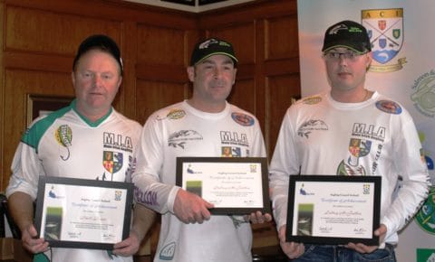 David Dennis, Colin Rutherford and Linsey Mc Fadden Who represented Ireland at the World Boat Fishing With Lures 2014 Event in France