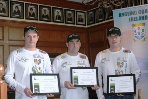 Stephen Powell, Colin Rutherford and Lindsey McFadden Who represented Ireland at the World Boat Fishing With Lures 2013 Event in France